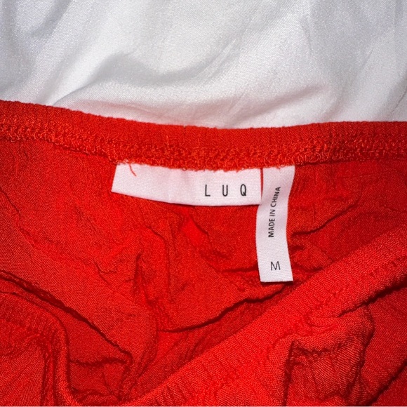 LUQ | Off The Shoudler Lace Trim Open Back Bralette Lined Blouse - Picture 7 of 12